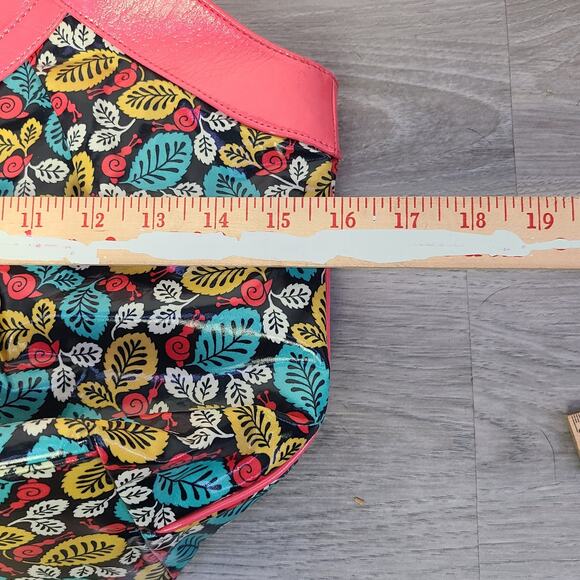 Vera Bradley Frill Collection Tote Bag Pink Snails Blue Yellow Leaves - Picture 9 of 11